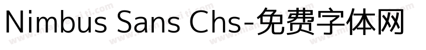 Nimbus Sans Chs字体转换